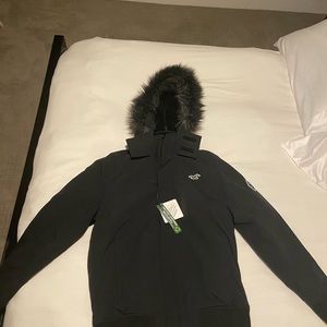 Black Hollister All Weather coat